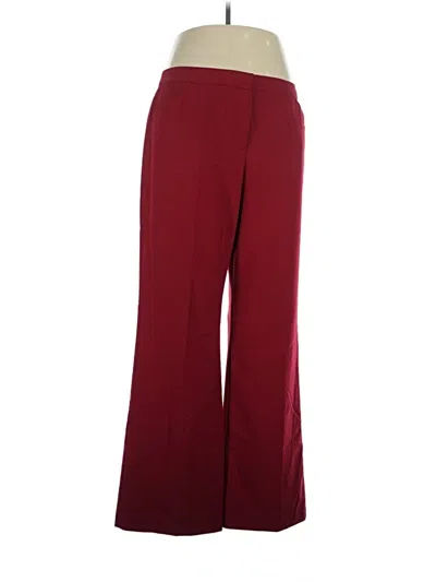 Pre-owned Nicole Miller Casual Pants In Burgundy