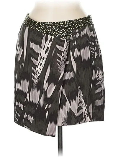 Pre-owned Nicole Miller Casual Skirt In Gray