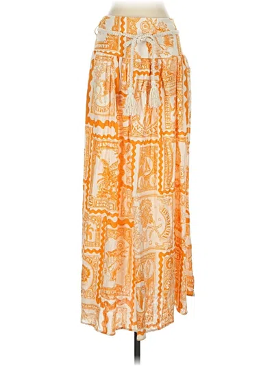 Pre-owned Nicole Miller Casual Skirt In Orange