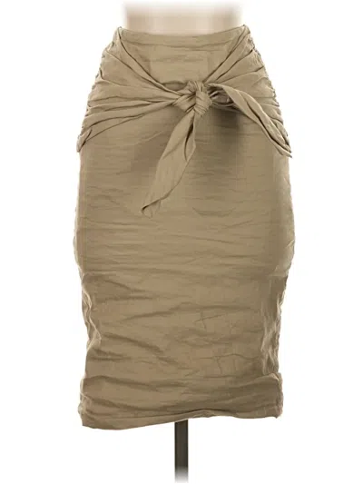 Pre-owned Nicole Miller Casual Skirt In Tan