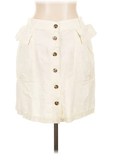 Pre-owned Nicole Miller Casual Skirt In White