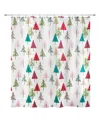 Nicole Miller Chic Tree Shower Curtain, 72" X 72" In White