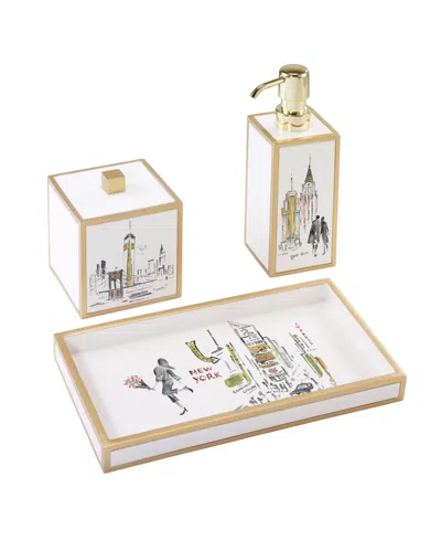 Nicole Miller City Girl 3-piece Vanity Set In White