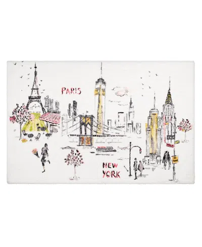 Nicole Miller City Girl Bathroom Rug, 30" X 20" In Multi