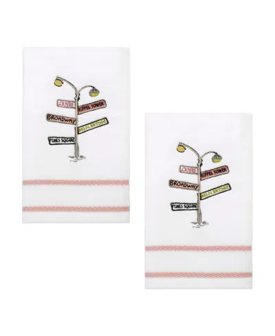 Nicole Miller City Girl Cotton 2-pack Fingertip Towel Set In Multi