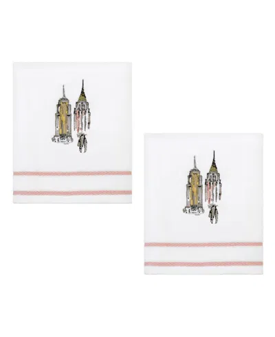 Nicole Miller City Girl Cotton 2-pack Hand Towel Set In Multi