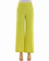 Nicole Miller Claire Stretch Crepe Wide Leg Pants In Citrine In Multi