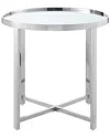 NICOLE MILLER NICOLE MILLER CLARITY SILVER END TABLE