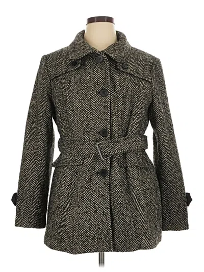 Pre-owned Nicole Miller Coat In Gray
