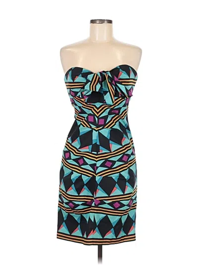 Pre-owned Nicole Miller Cocktail Dress In Blue