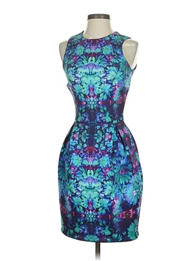 Pre-owned Nicole Miller Cocktail Dress In Blue