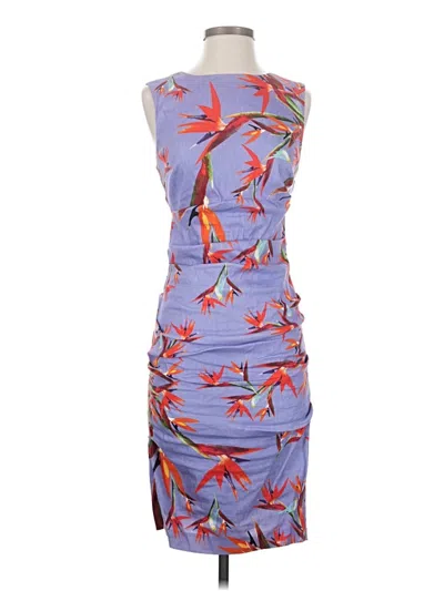 Pre-owned Nicole Miller Cocktail Dress In Blue