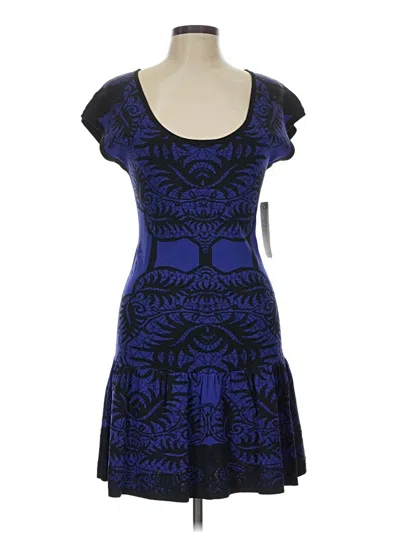 Pre-owned Nicole Miller Cocktail Dress In Blue