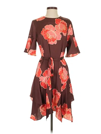 Pre-owned Nicole Miller Cocktail Dress In Brown