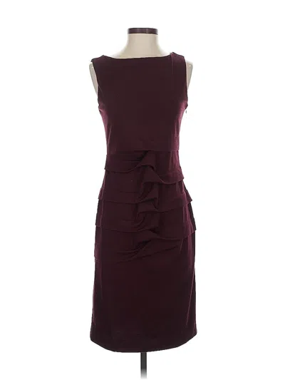 Pre-owned Nicole Miller Cocktail Dress In Burgundy