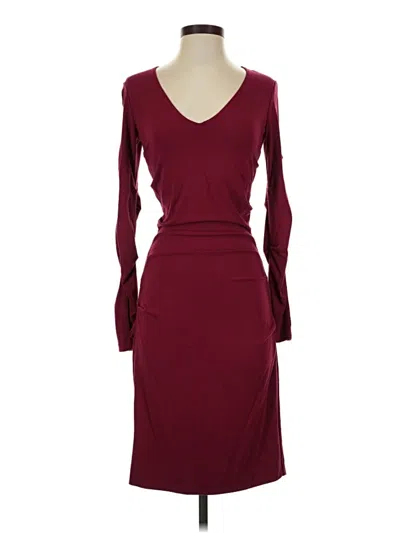 Pre-owned Nicole Miller Cocktail Dress In Burgundy