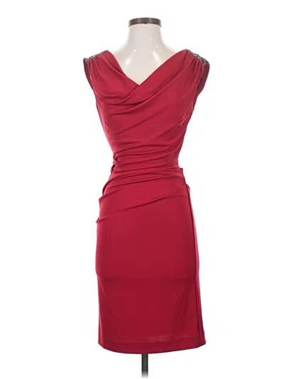 Pre-owned Nicole Miller Cocktail Dress In Burgundy