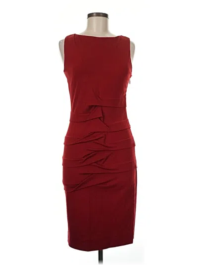 Pre-owned Nicole Miller Cocktail Dress In Burgundy