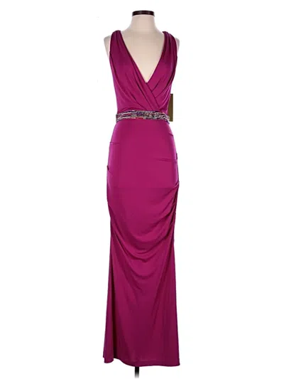 Pre-owned Nicole Miller Cocktail Dress In Burgundy
