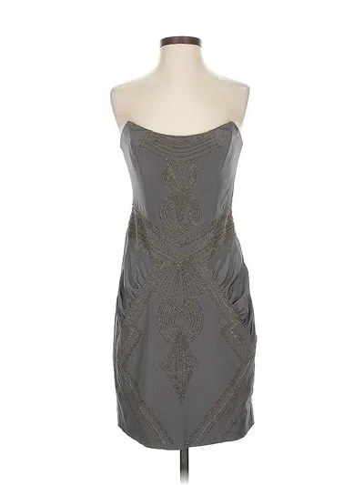 Pre-owned Nicole Miller Cocktail Dress In Gray
