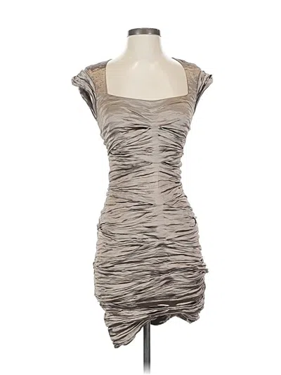 Pre-owned Nicole Miller Cocktail Dress In Gray