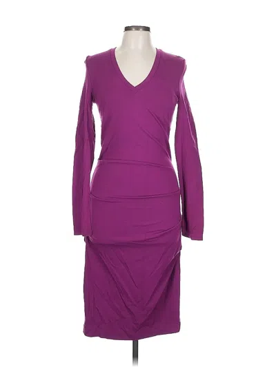 Pre-owned Nicole Miller Cocktail Dress In Purple