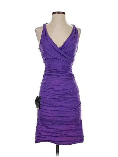 Pre-owned Nicole Miller Cocktail Dress In Purple