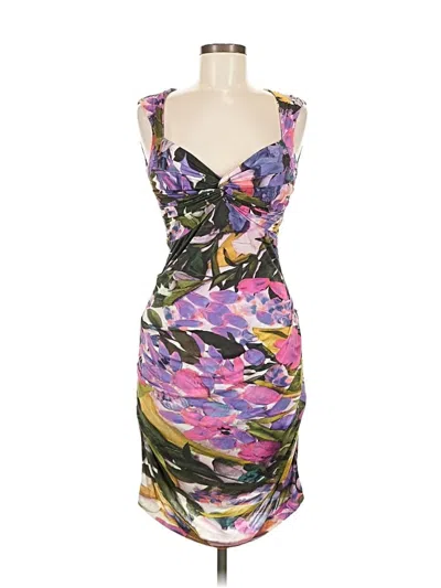 Pre-owned Nicole Miller Cocktail Dress In Purple