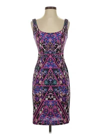 Pre-owned Nicole Miller Cocktail Dress In Purple