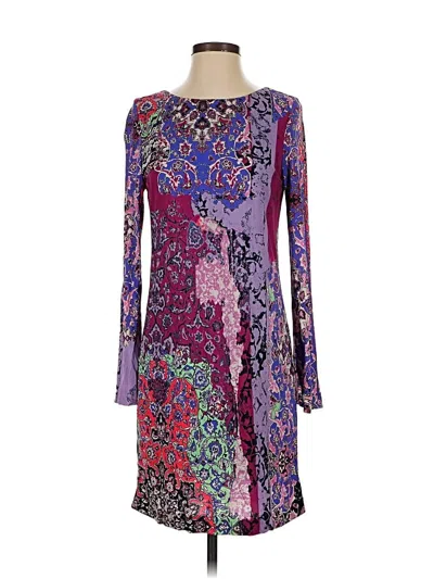 Pre-owned Nicole Miller Cocktail Dress In Purple