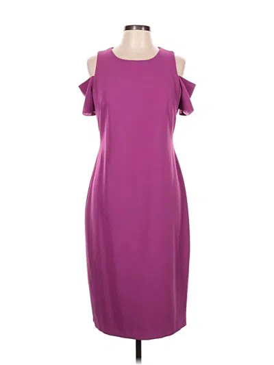 Pre-owned Nicole Miller Cocktail Dress In Purple