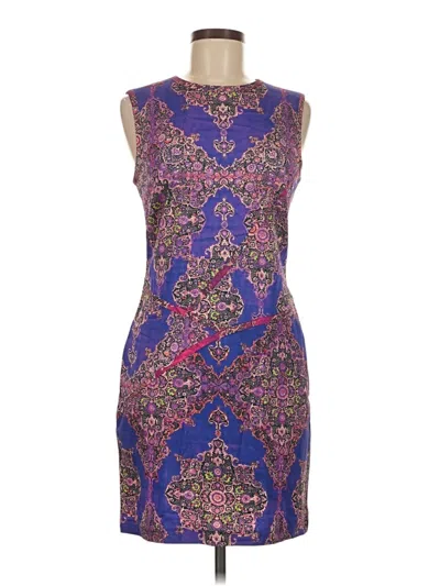 Pre-owned Nicole Miller Cocktail Dress In Purple