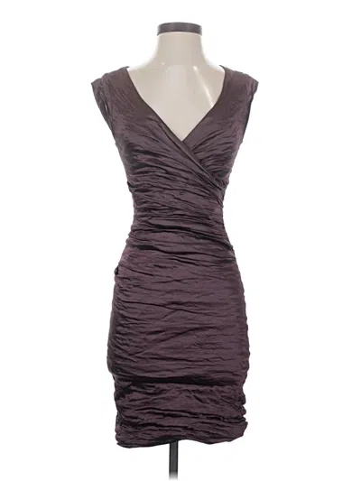 Pre-owned Nicole Miller Cocktail Dress In Purple