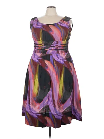 Pre-owned Nicole Miller Cocktail Dress In Purple