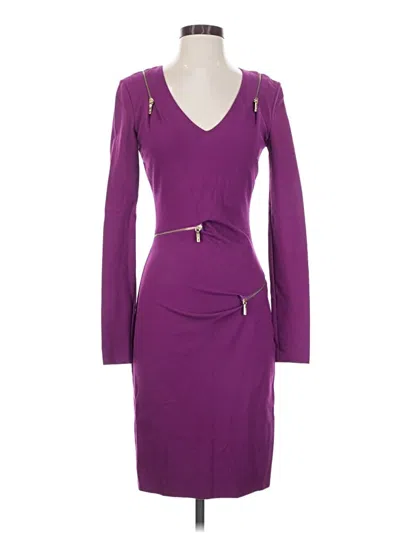 Pre-owned Nicole Miller Cocktail Dress In Purple