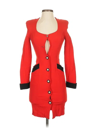 Pre-owned Nicole Miller Cocktail Dress In Red
