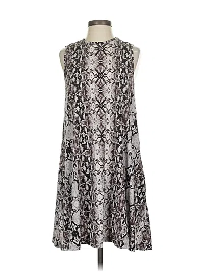 Pre-owned Nicole Miller Cocktail Dress In Silver