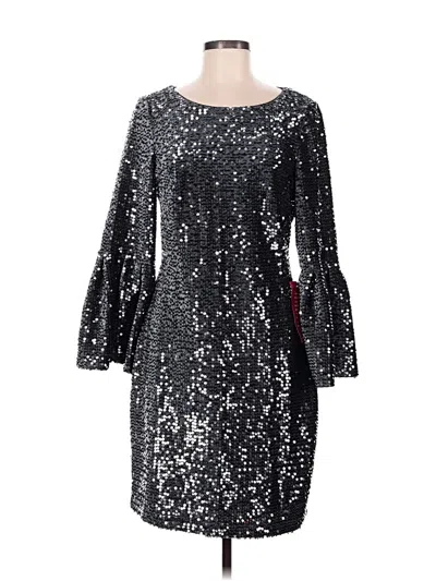 Pre-owned Nicole Miller Cocktail Dress In Silver