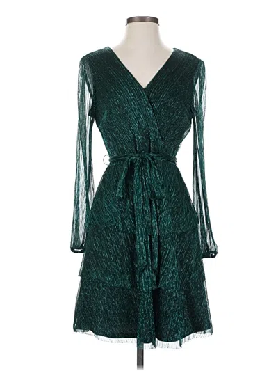 Pre-owned Nicole Miller Cocktail Dress In Teal