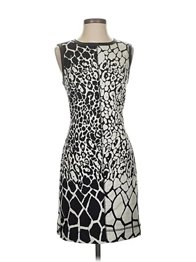 Pre-owned Nicole Miller Cocktail Dress In White