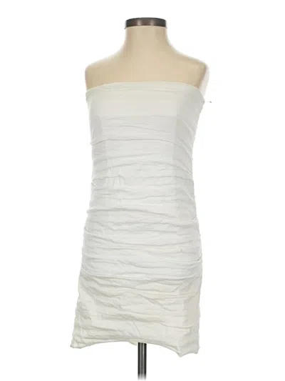 Pre-owned Nicole Miller Cocktail Dress In White