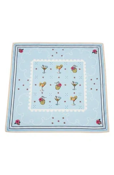 Nicole Miller Cocktail Satin Scarf In Blue