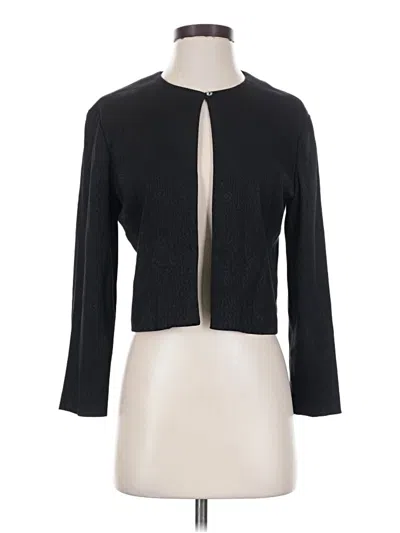 Pre-owned Nicole Miller Collection Cardigan Sweater In Black