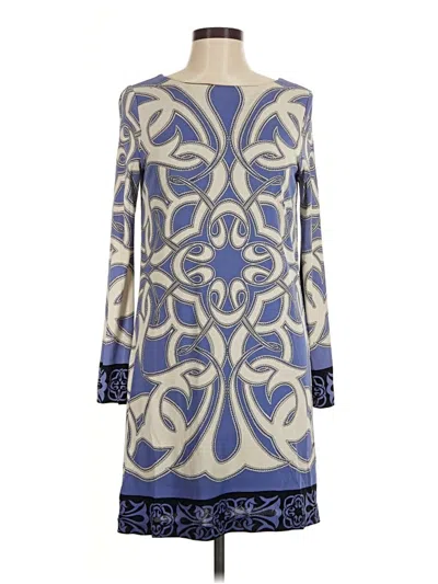 Pre-owned Nicole Miller Collection Casual Dress In Blue