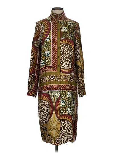 Pre-owned Nicole Miller Collection Casual Dress In Brown