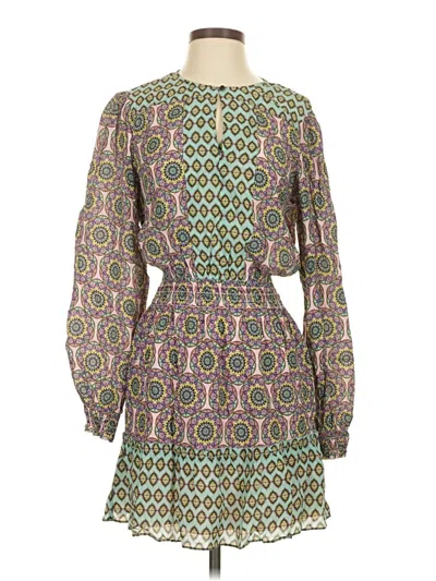 Pre-owned Nicole Miller Collection Casual Dress In Green