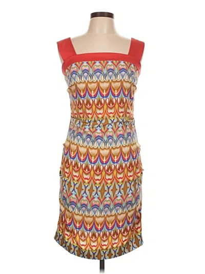 Pre-owned Nicole Miller Collection Casual Dress In Orange