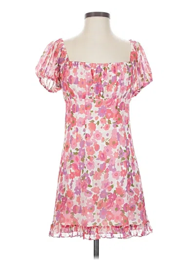Pre-owned Nicole Miller Collection Casual Dress In Pink