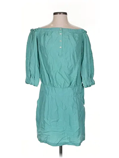Pre-owned Nicole Miller Collection Casual Dress In Teal