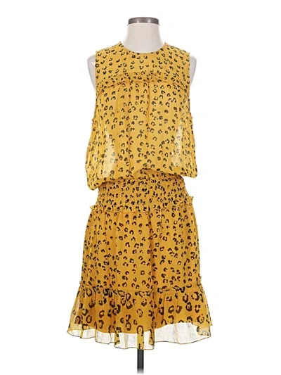 Pre-owned Nicole Miller Collection Casual Dress In Yellow